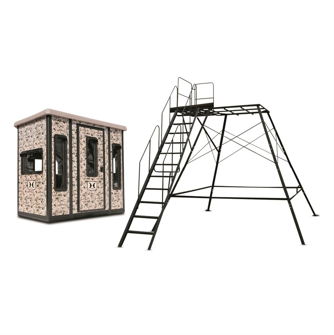 Hawk 'The Compound' Box Blind with 10' Premium Tower