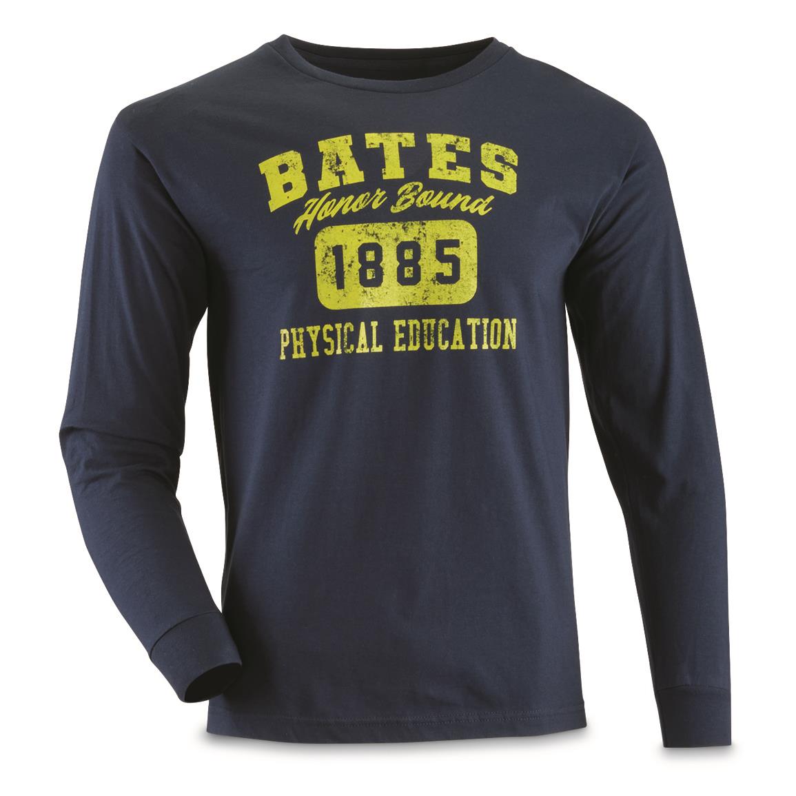 U.S. Municipal Surplus Bates Phys Ed Long Sleeved T-Shirt, New, Navy