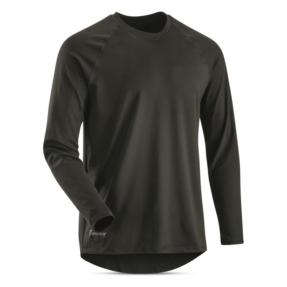 U.S. Military Surplus Bates Long Sleeve Base Layer Shirt, New, Black