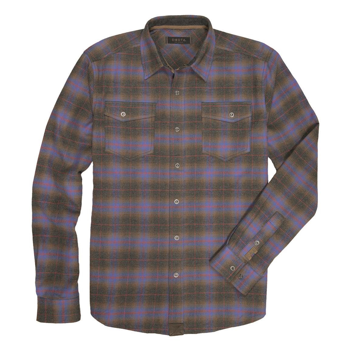 DKOTA GRIZZLY Men's Riley Flannel Shirt, Trench