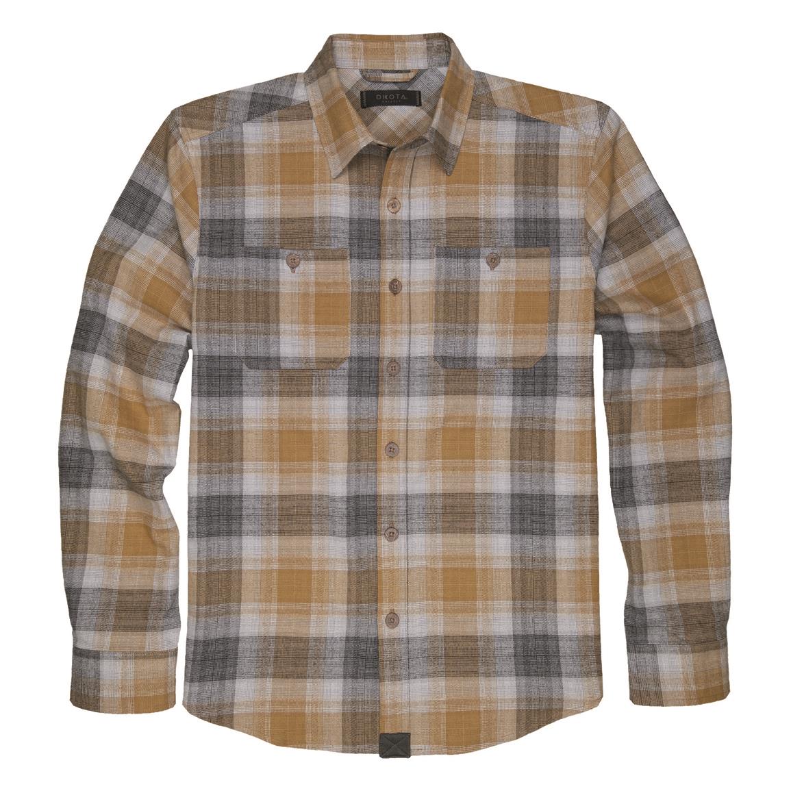 DKOTA GRIZZLY Men's Grant Flannel Shirt, Nugget