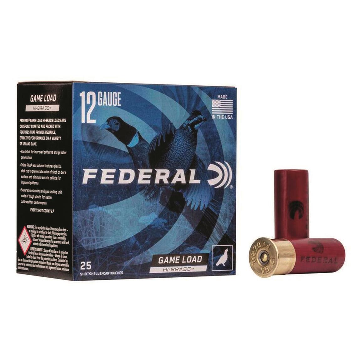 Federal Classic Hi-Brass, 12 Gauge, 2 3/4", 1 1/4 oz. Shotshells, 250 rounds