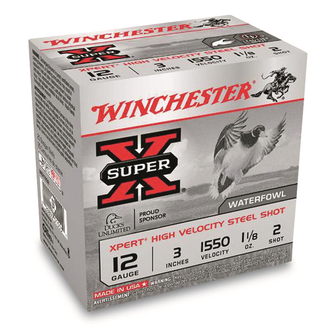 Winchester Super-X XPert High-Velocity Steel Waterfowl, 12 Gauge, 3", 1 1/8 oz., 250 Rounds