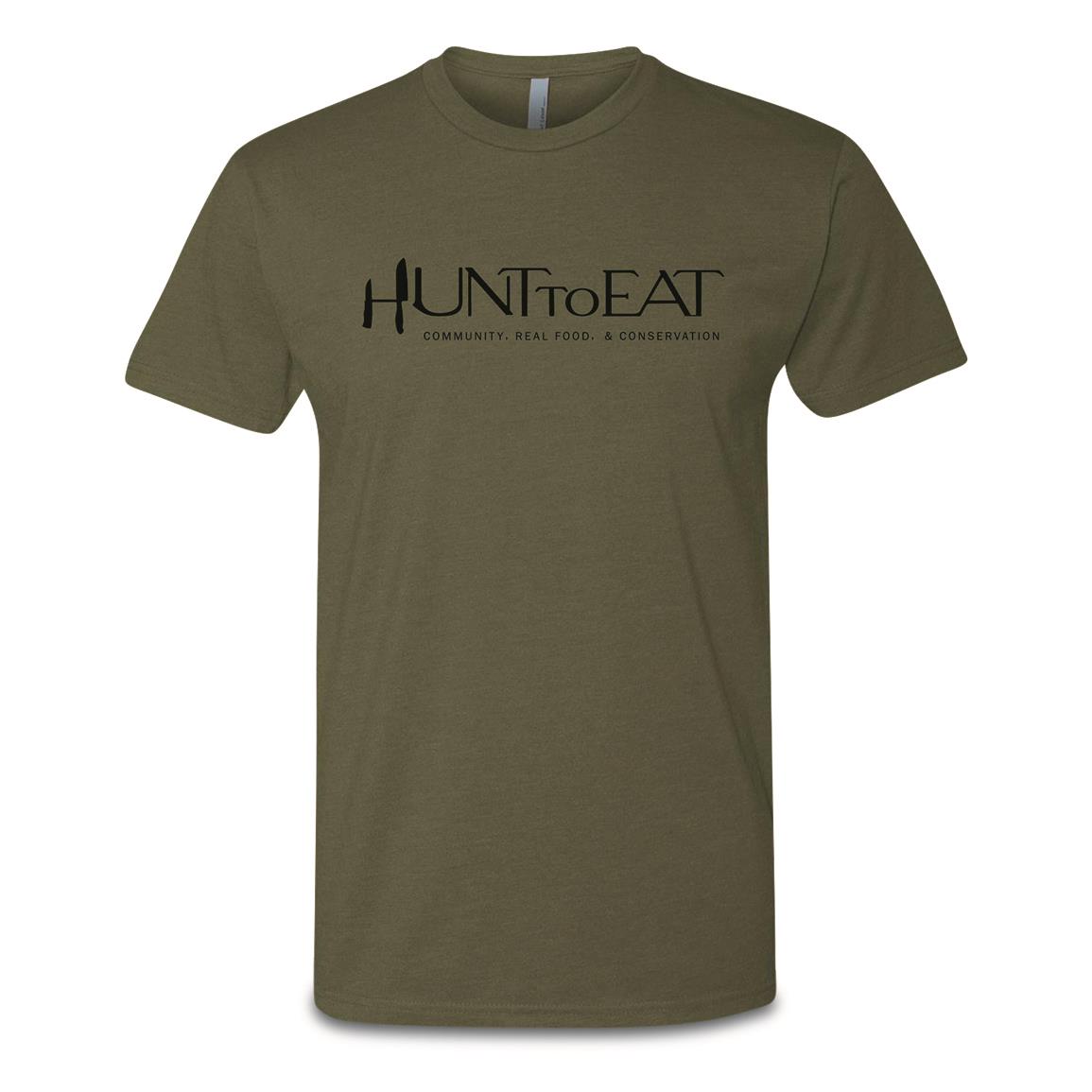 Hunt to Eat Logo Shirt, Military Green