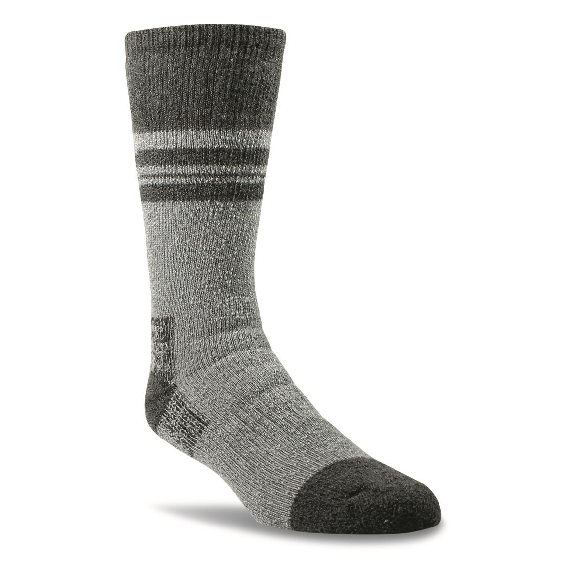 Farm to Feet Men's Yadkin Full Cushion Boot Socks, 2 Pairs, Mid Grey