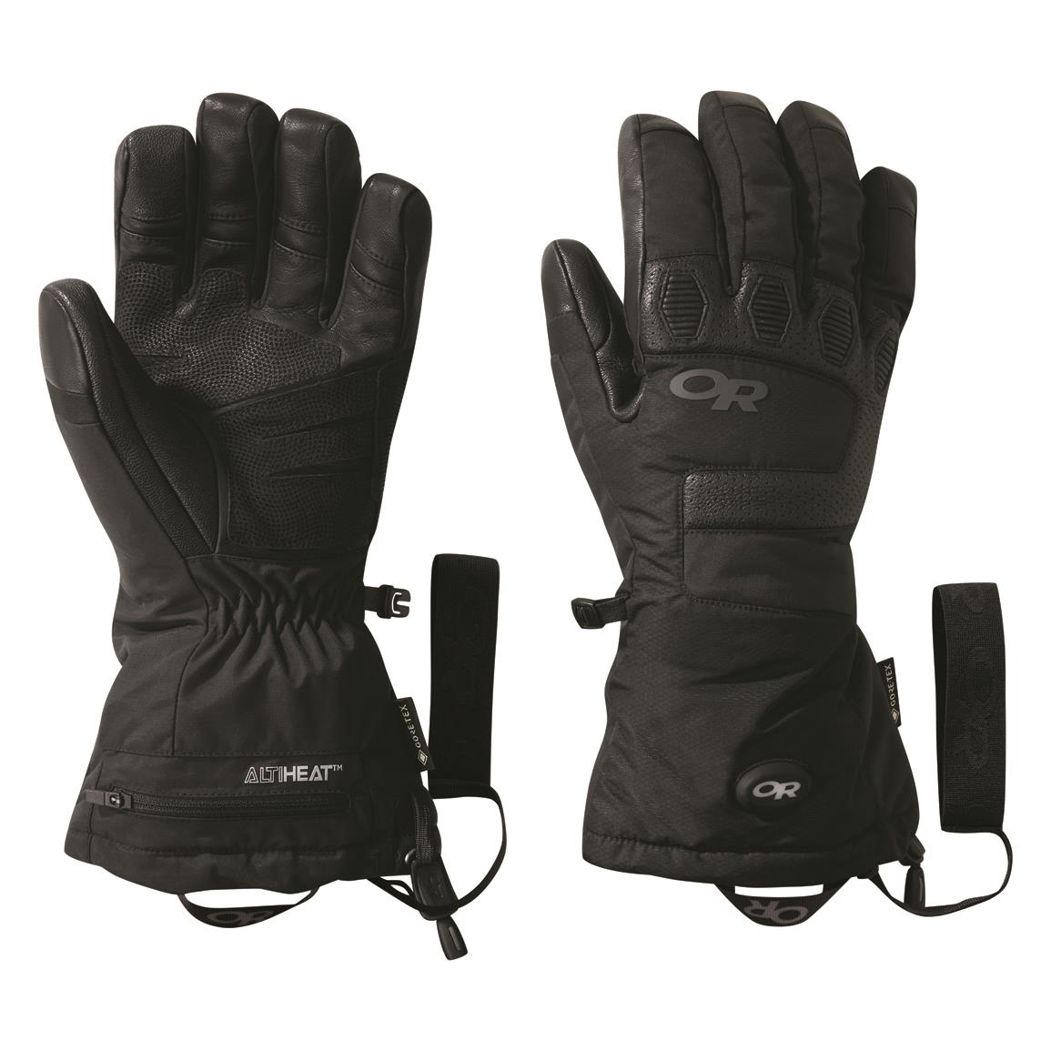 Outdoor Research Lucent Heated Waterproof Insulated Gloves, GORE-TEX, Black