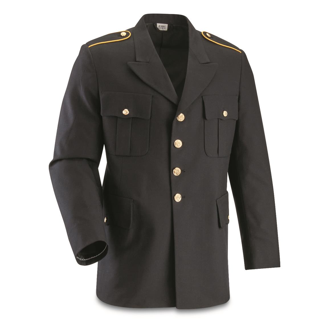 U.S. Army Surplus ASU Blue Dress Jacket, New, Black