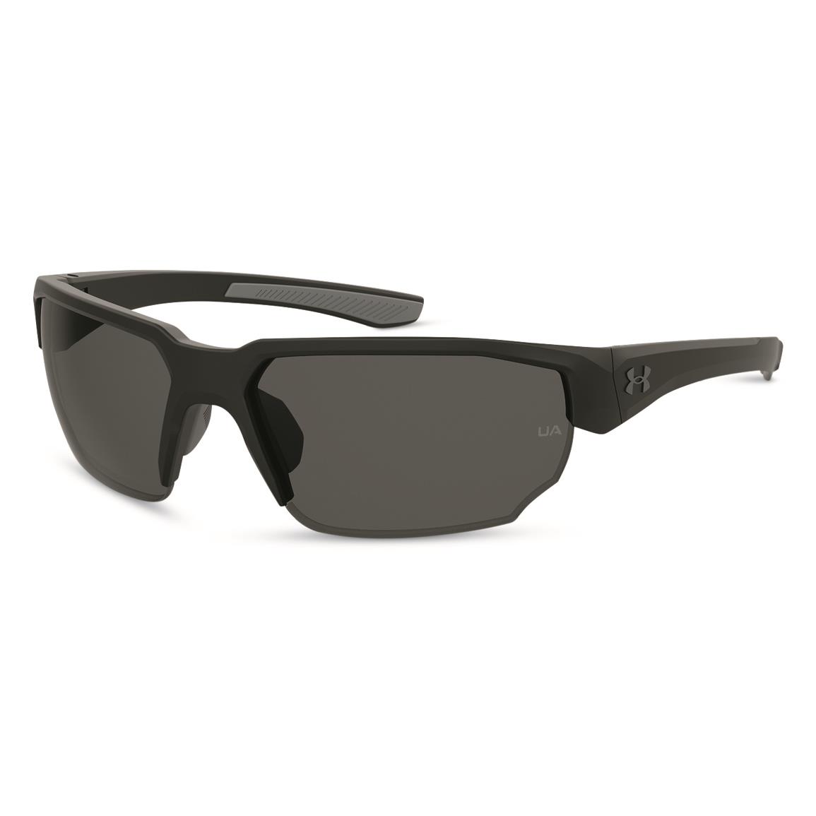 Under Armour Blitzing Polarized Sunglasses, Matte Black/gray Polarized