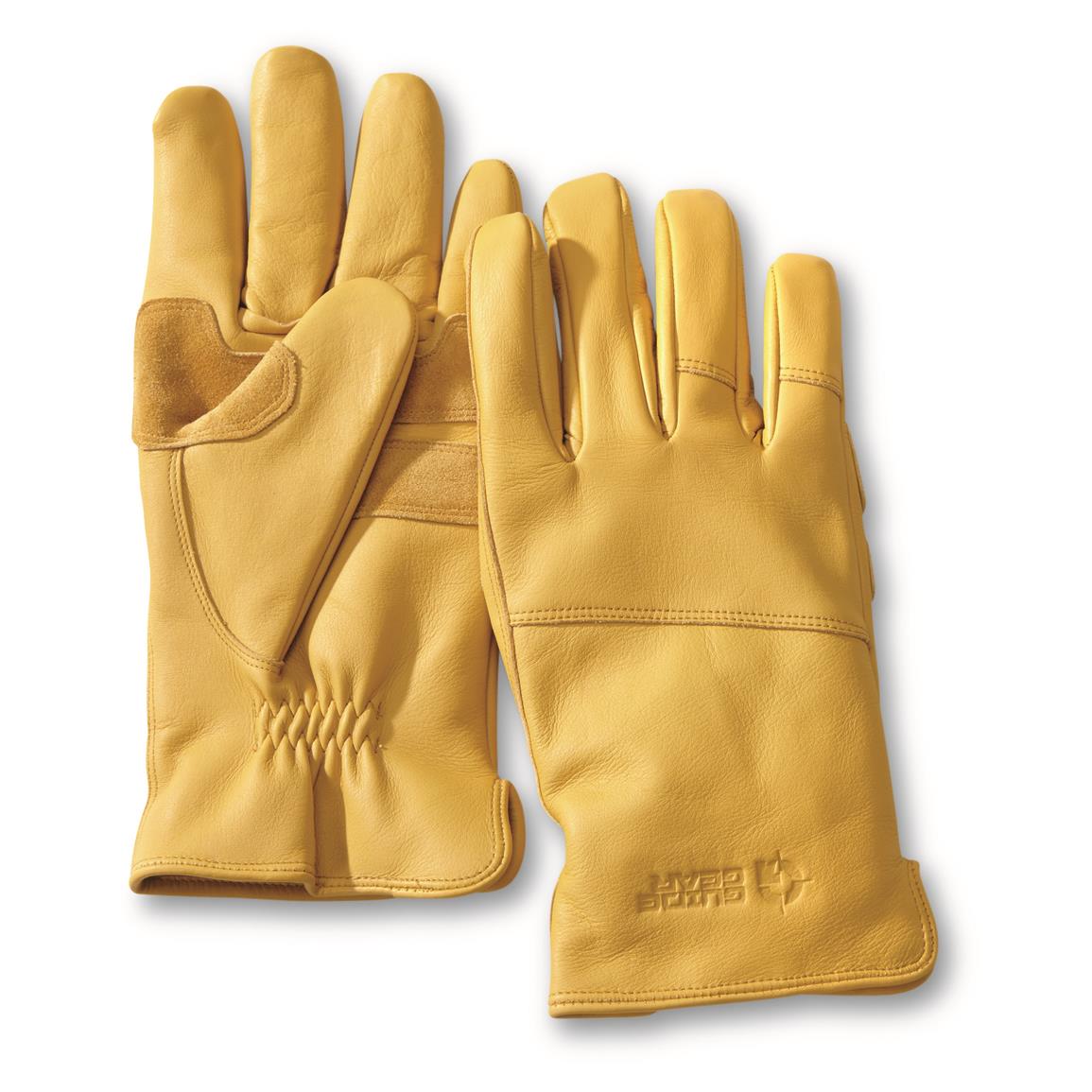 Guide Gear Waterproof Insulated Leather Gloves, Tan
