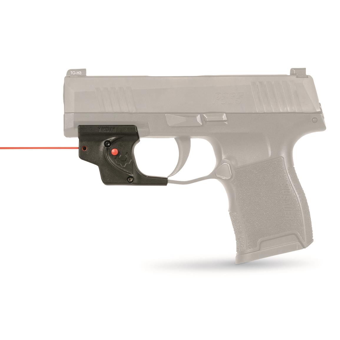 Viridian E Series Red Laser Sight, shown with SIG P365.