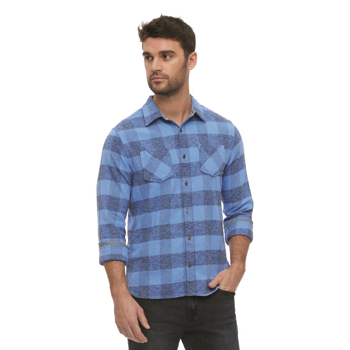 Flag & Anthem Men's Harrells Flannel Shirt, Navy/blue