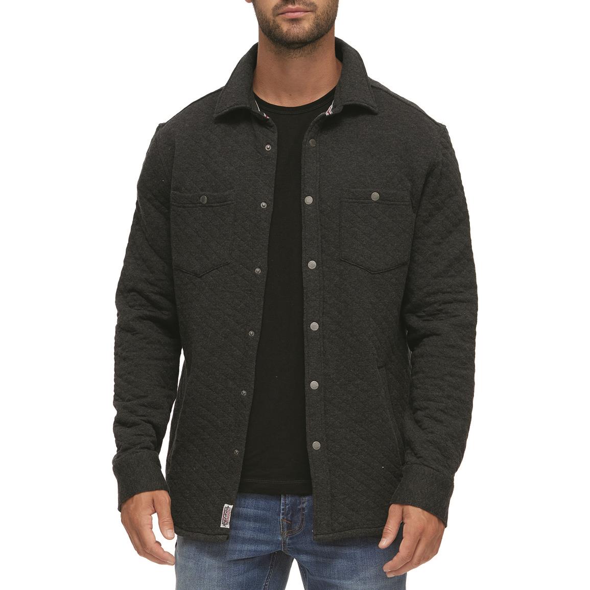 Flag & Anthem Men's Alloway Quilted Shirt Jacket, Charcoal Heather