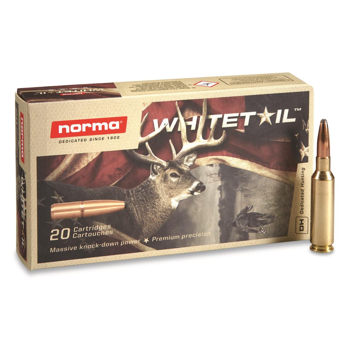 Norma Whitetail, 6.5mm Creedmoor, JSP, 140 Grain, 20 Rounds
