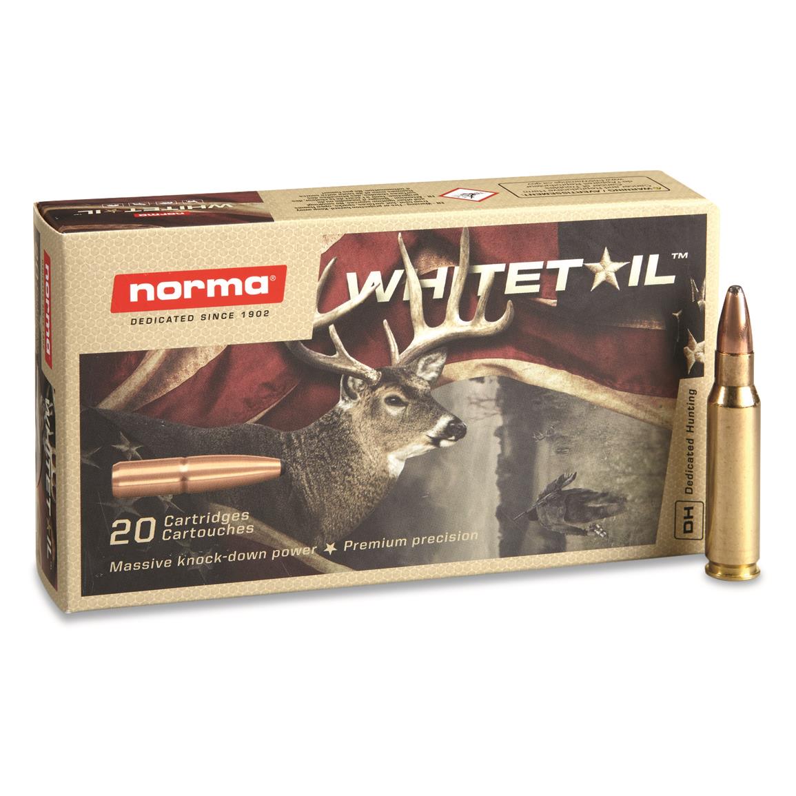 Norma Hunting Medium Game .308 Winchester 150 Grain Soft Point 20rds Per  Box (2422029) FREE SHIPPING on orders over $125