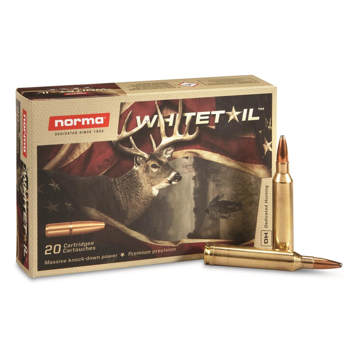 Norma Whitetail, 7mm Remington Magnum, PSP, 150 Grain, 20 Rounds