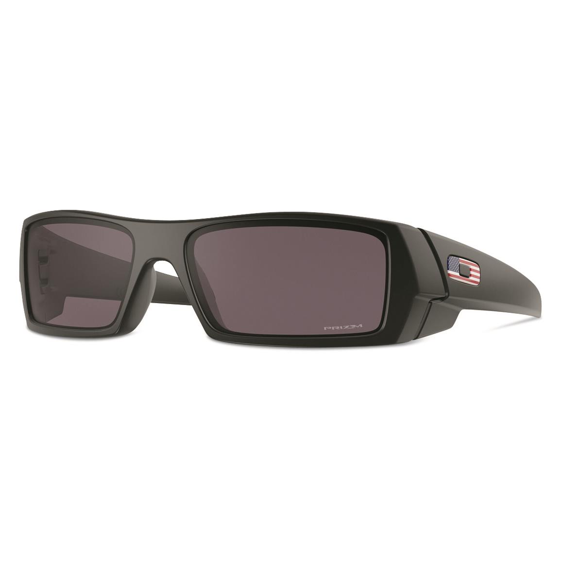 Oakley Standard Issue Gascan USA Flag Collection Sunglasses, Prizm Lenses, Matte Black/prizm Gry