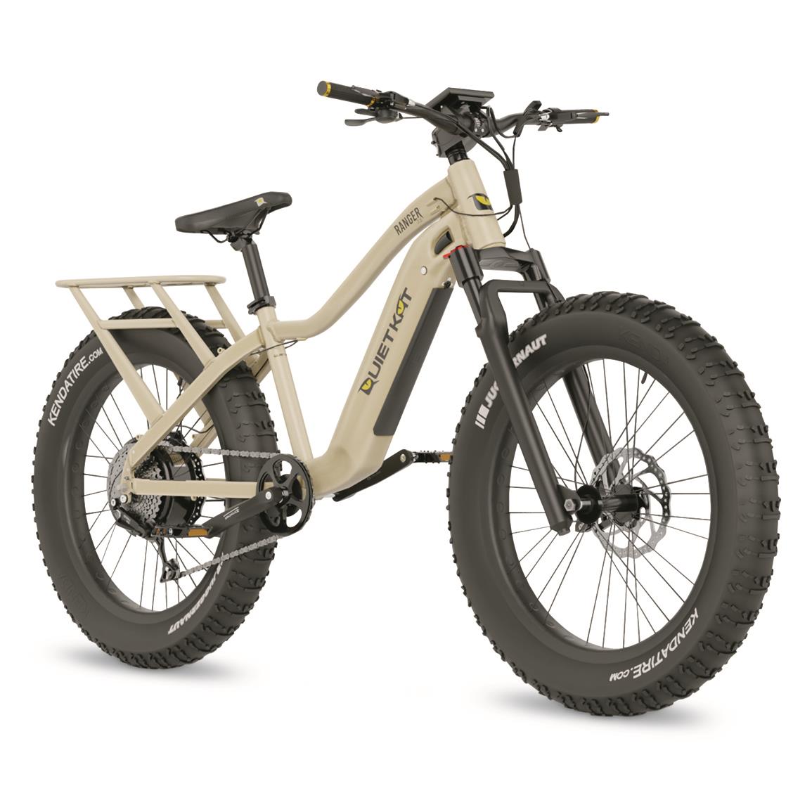 QuietKat Ranger 750 Electric Fat-tire Bike, 2021 Model, Sandstone