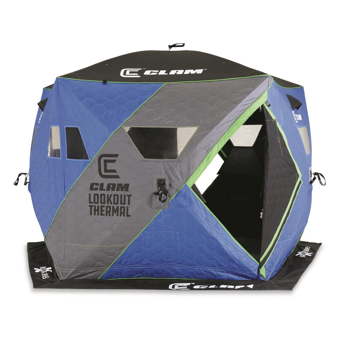 Clam X-500 Lookout Thermal Ice Fishing Hub Shelter