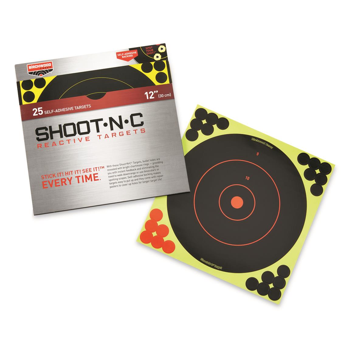 Birchwood Casey SHOOT N C Targets Stickers 1" 2" 3" 6" ALL SIZES!! 