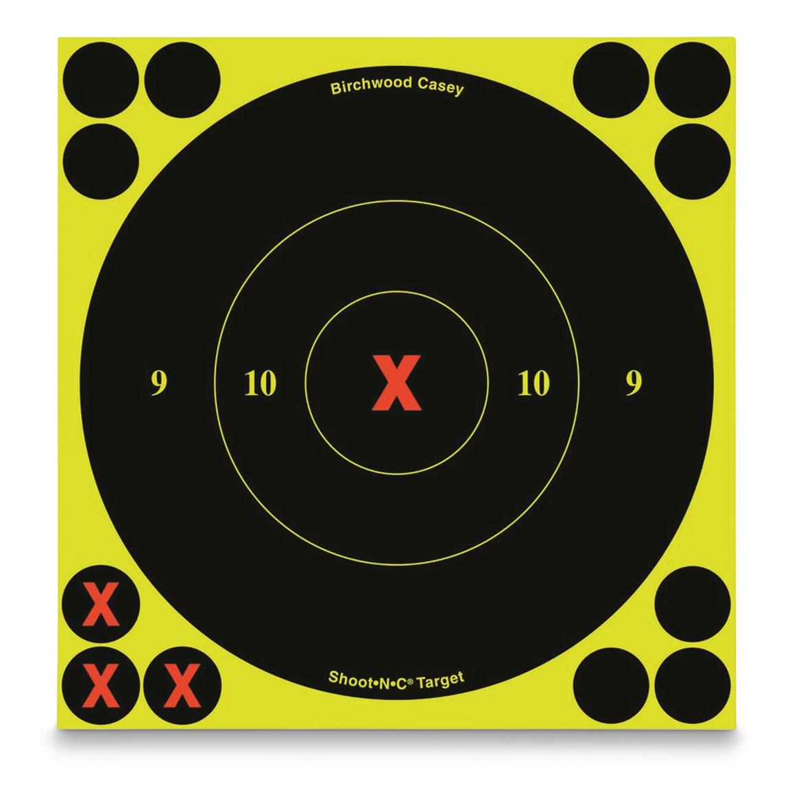 Birchwood Casey Shoot-N-C X-Bullseye 6" Paper Targets, 60 Pack