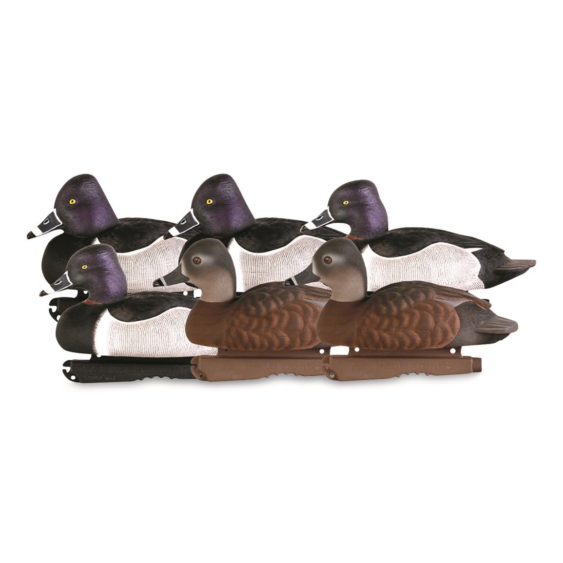 Avery Greenhead Gear Pro-Grade Foam Filled Ring-Necked Duck Decoys, 6 Pack