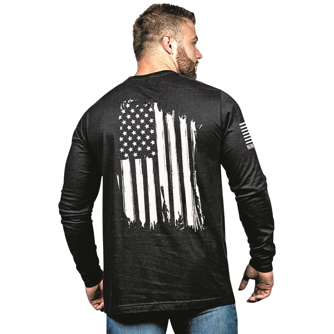 Nine Line America Long-sleeved T-shirt, Black