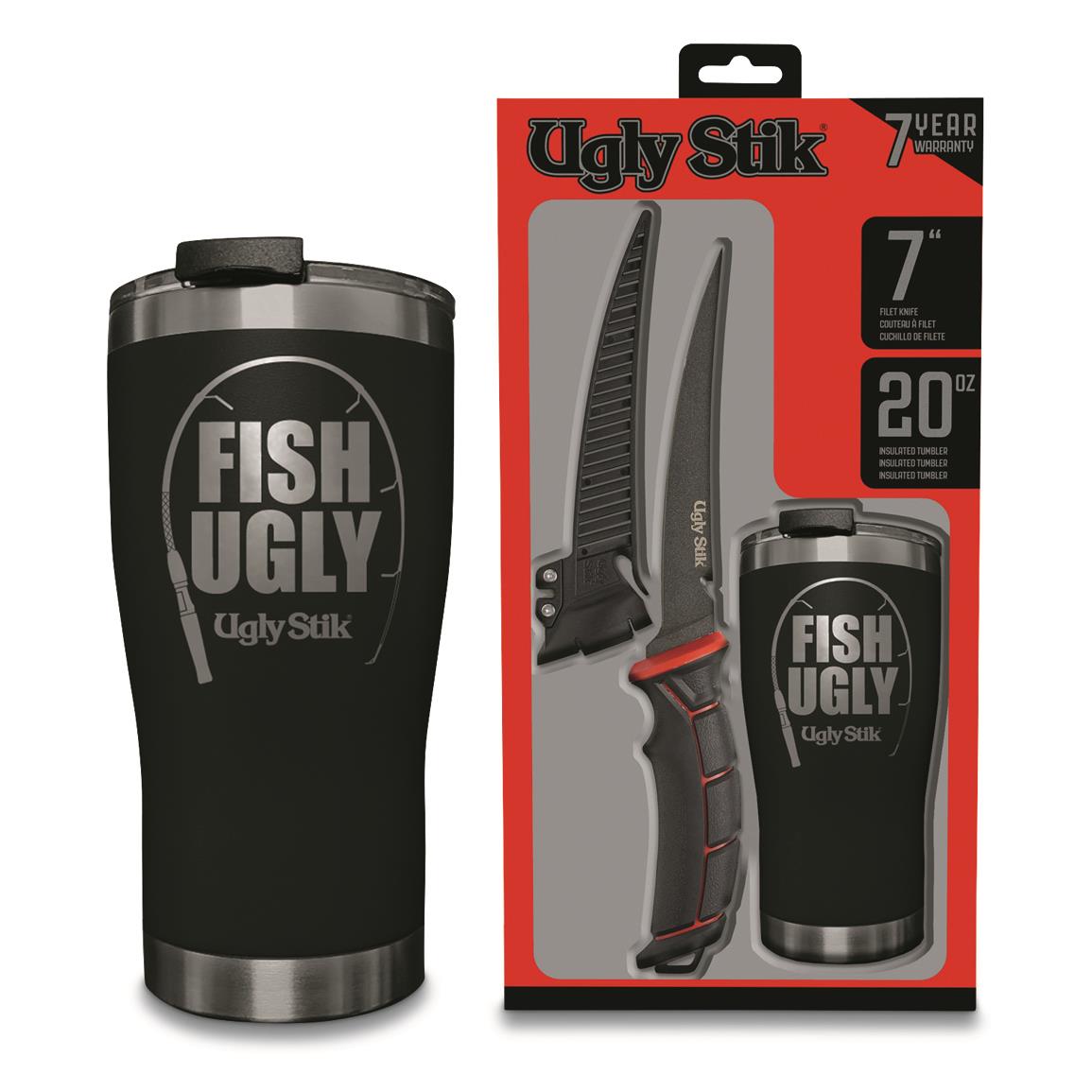 Ugly Stik 7" Fillet Knife with 20 oz. Tumbler Gift Set