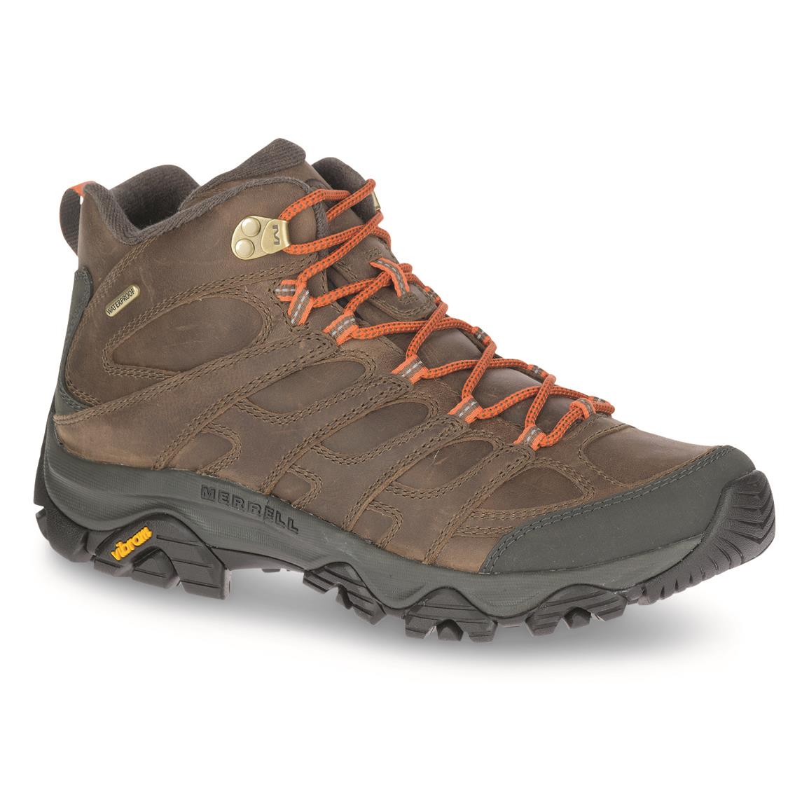 Merrell Men's Moab 3 Prime Waterproof Hiking Boots, Canteen