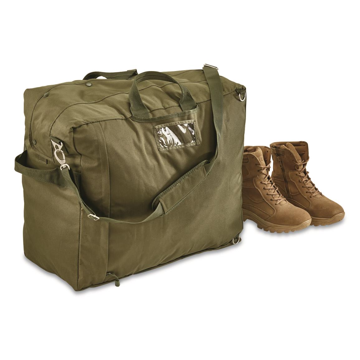 U.S. Municipal Surplus Kit Bag with Backpack Straps, New, Olive Drab
