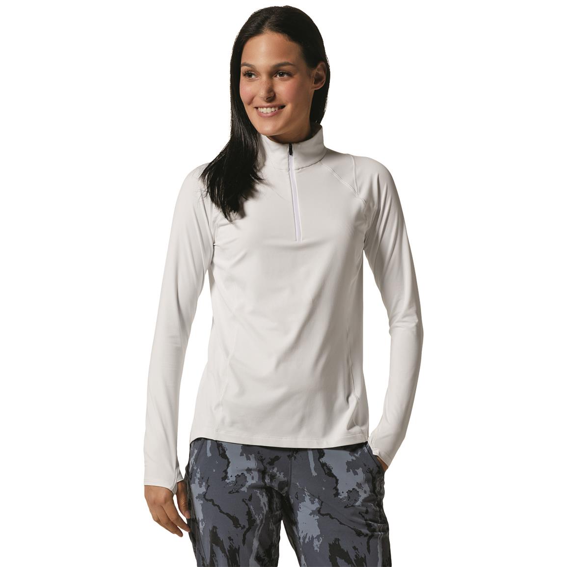 Mountain Hardwear Women's Crater Lake Long Sleeve Half-Zip Pullover, Fogbank