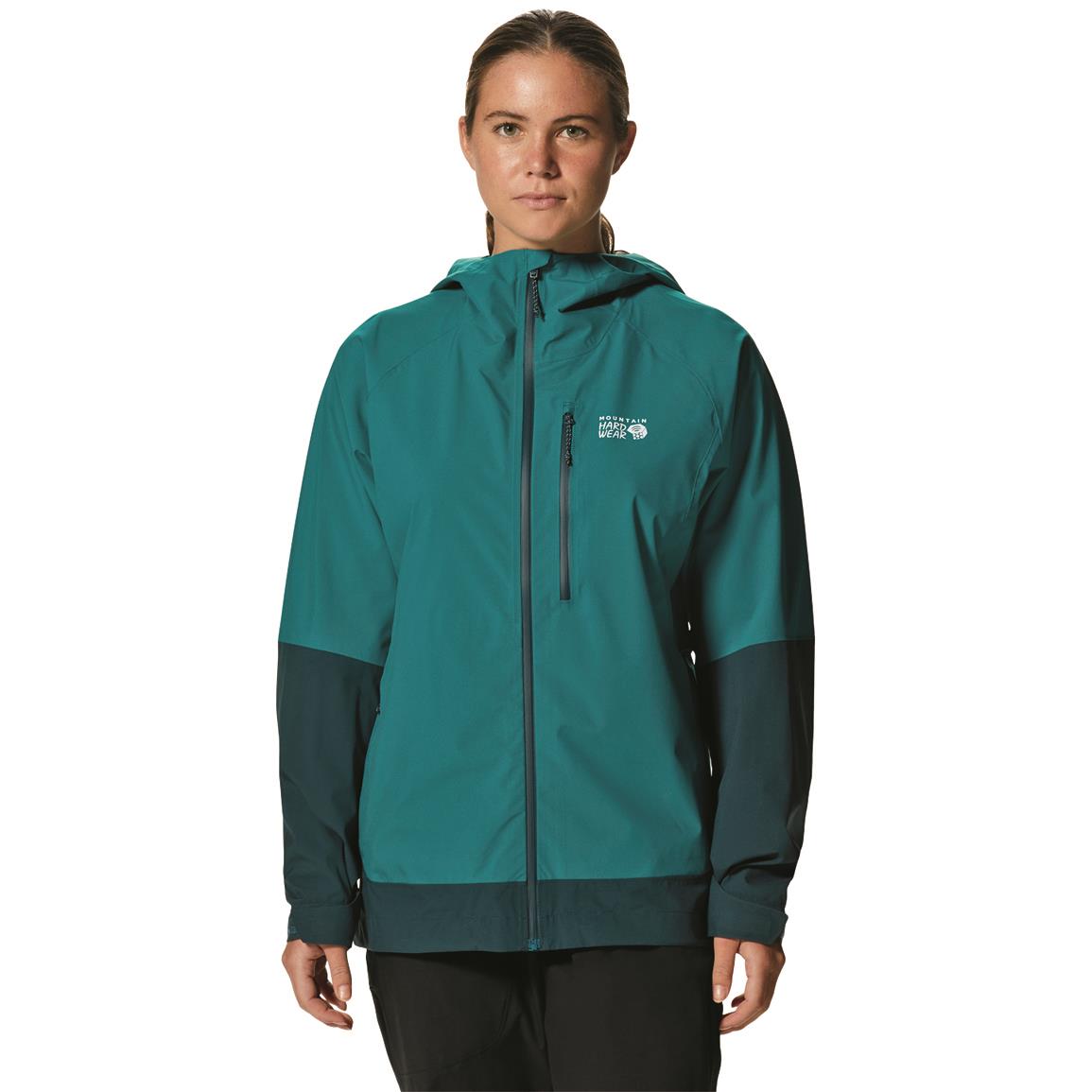 Mountain Hardwear Women's Stretch Ozonic Waterproof Jacket, Botanic Dark Marsh