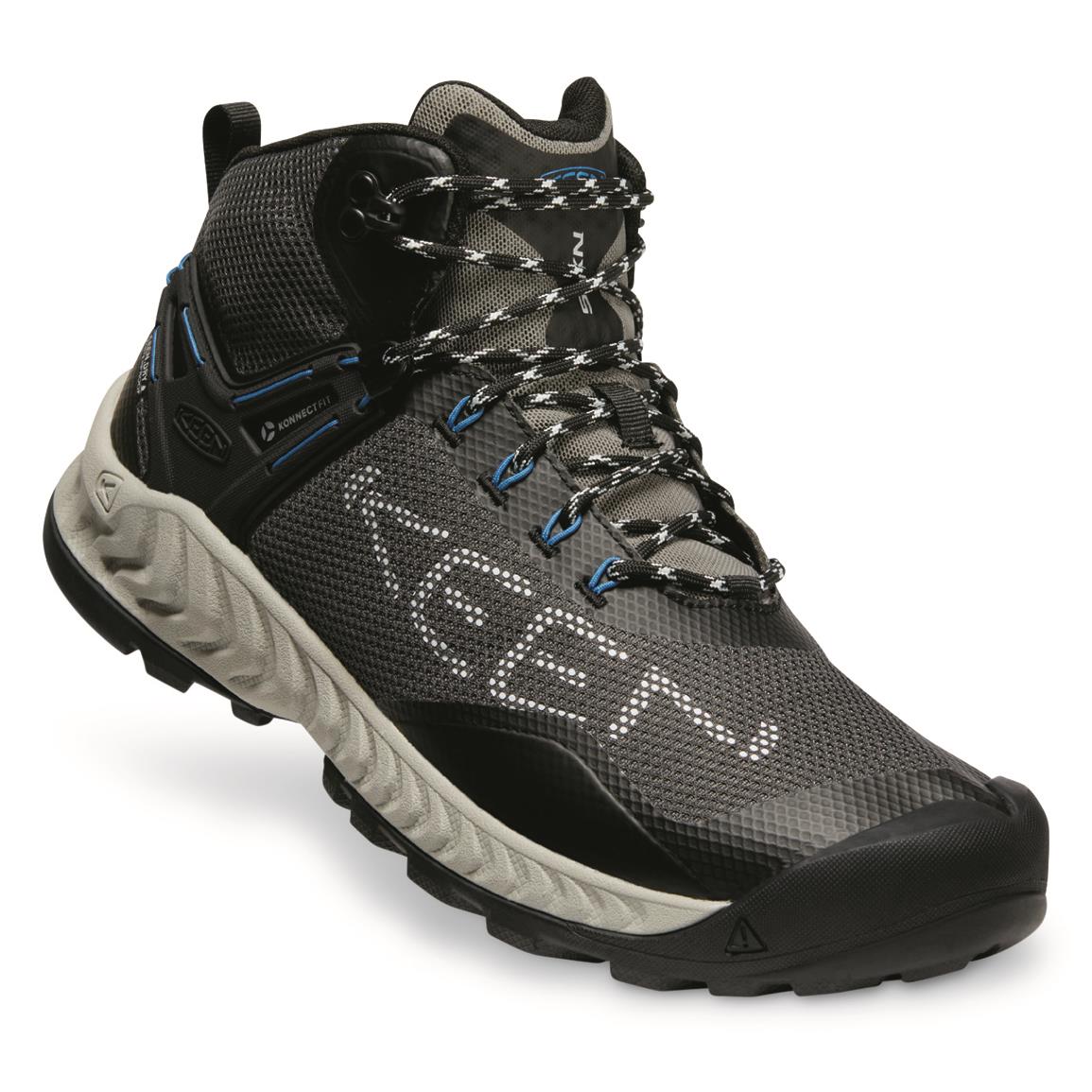 KEEN Men's NXIS EVO Waterproof Hiking Boots., Magnet/bright Cobalt