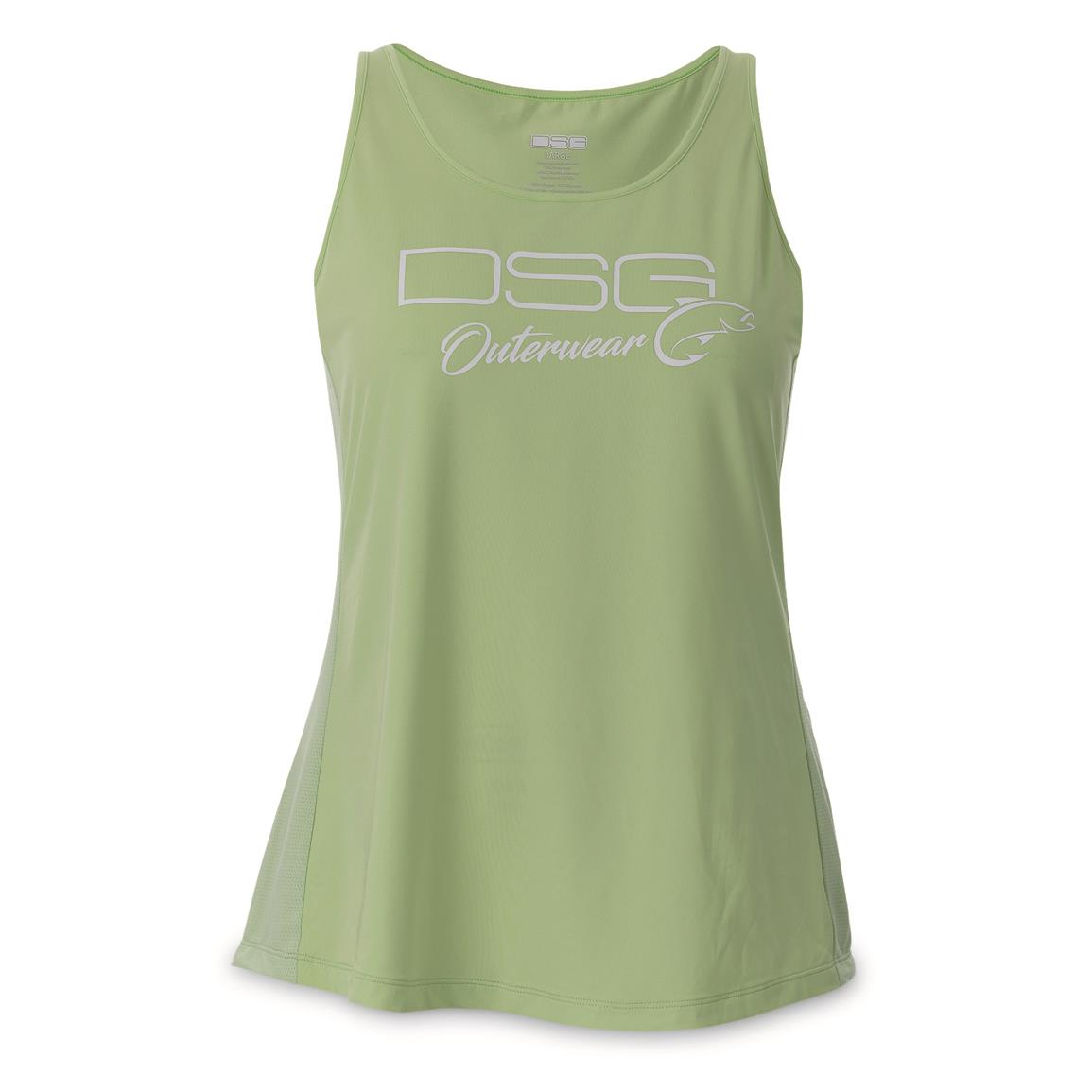 DOING SOMETHING GREAT Razor Back Tank, Color: Lilypad Green, Size: L (54017)