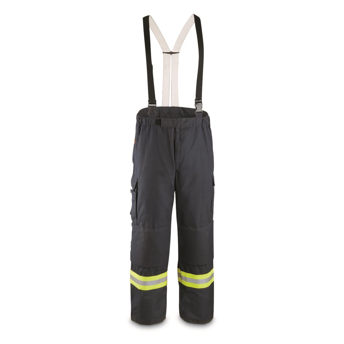 German Fire Service Surplus Overpants with GORE-TEX, Used, Black