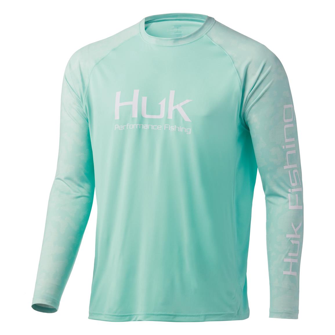 Huk Youth Running lakes Double Header Long-Sleeve Shirt, Beach Glass