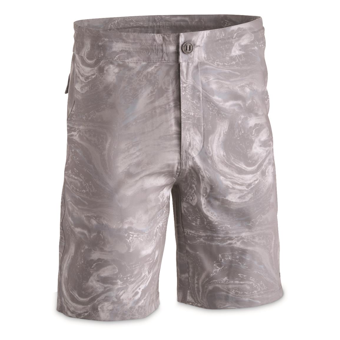 Huk Men's Pursuit Stone Shore Board Shorts, Overcast Gray