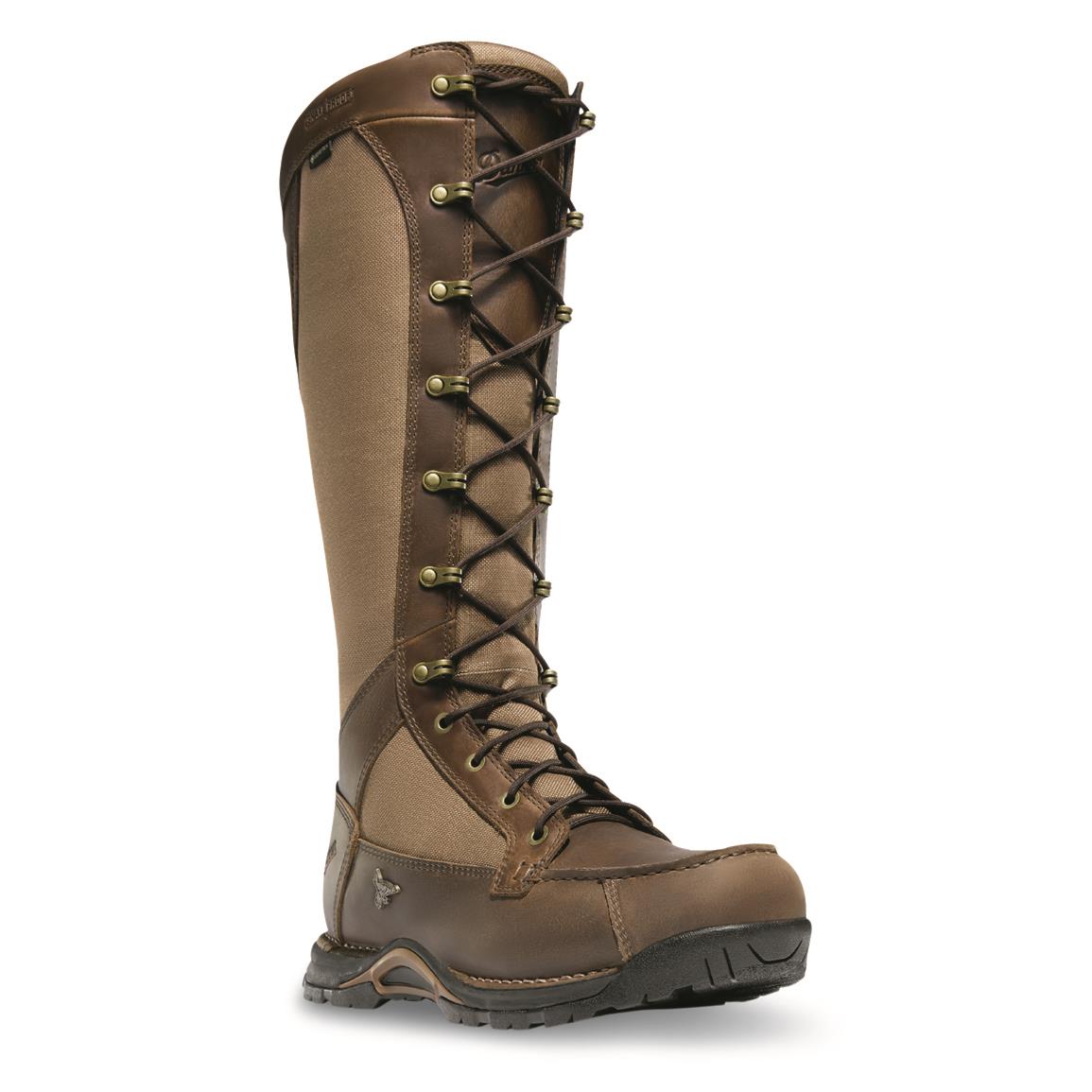 Danner Men's Sharptail 17" GORE-TEX Waterproof Side-Zip Snake Boots, Brown