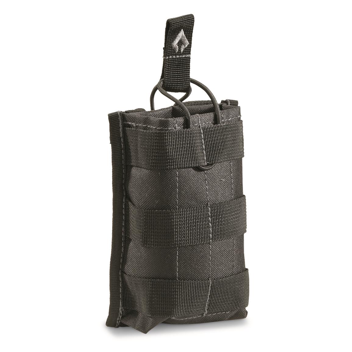 Advanced Warrior Solutions AR-15 Open-Top Magazine Pouch, Black