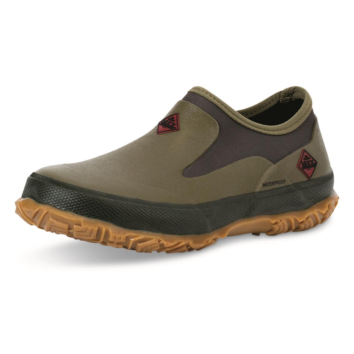 Muck Men's Forager Slip-on Waterproof Rubber Shoes, Olive
