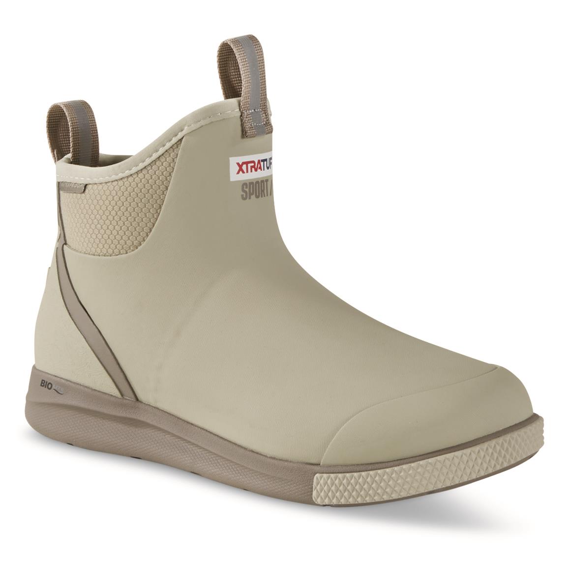 Xtratuf Men's 6" Ankle Deck Sport Boots, in Stone, Size 8 | by West Marine