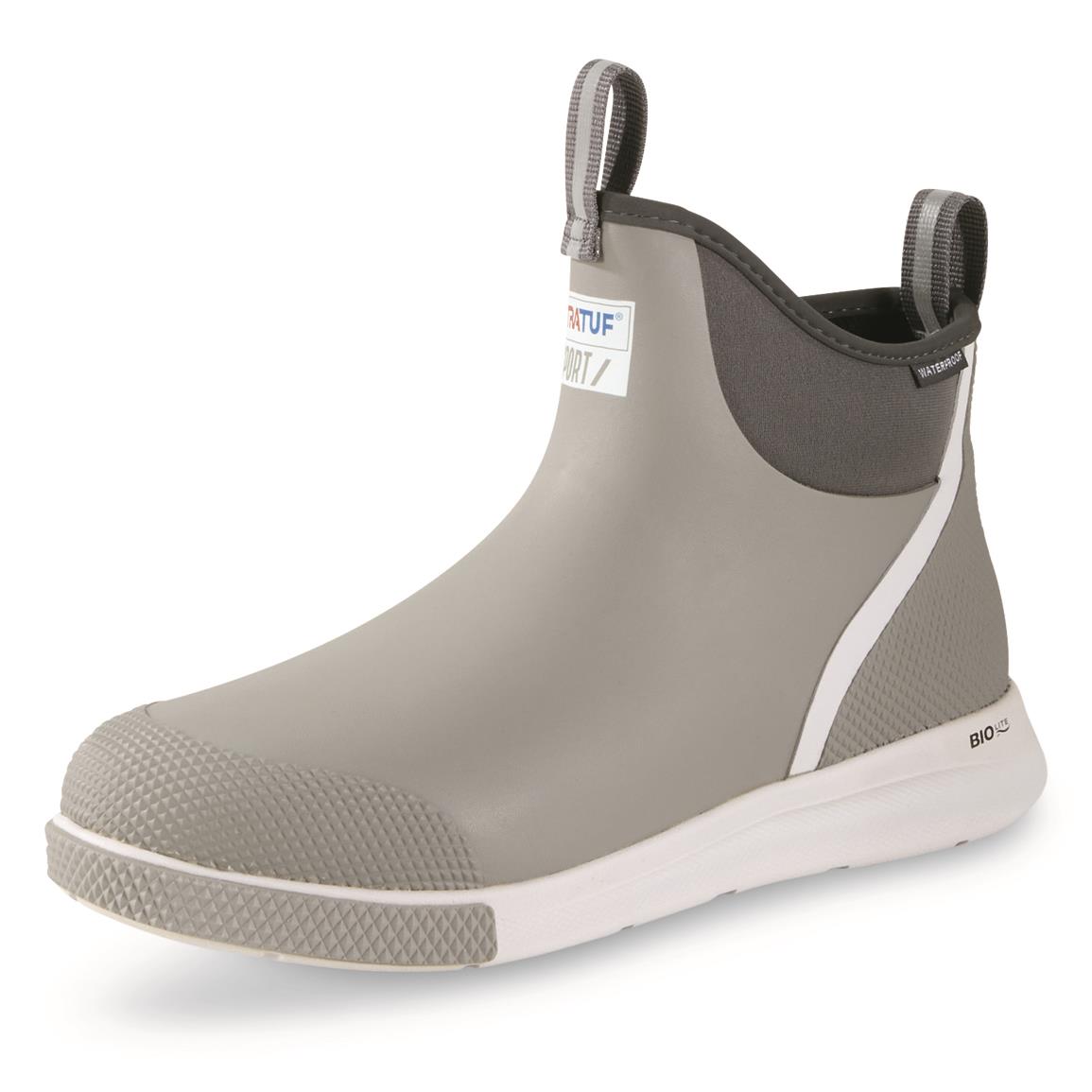 Xtratuf Men's 6" Ankle Deck Sport Boots, in Grey, Size 13 | by West Marine