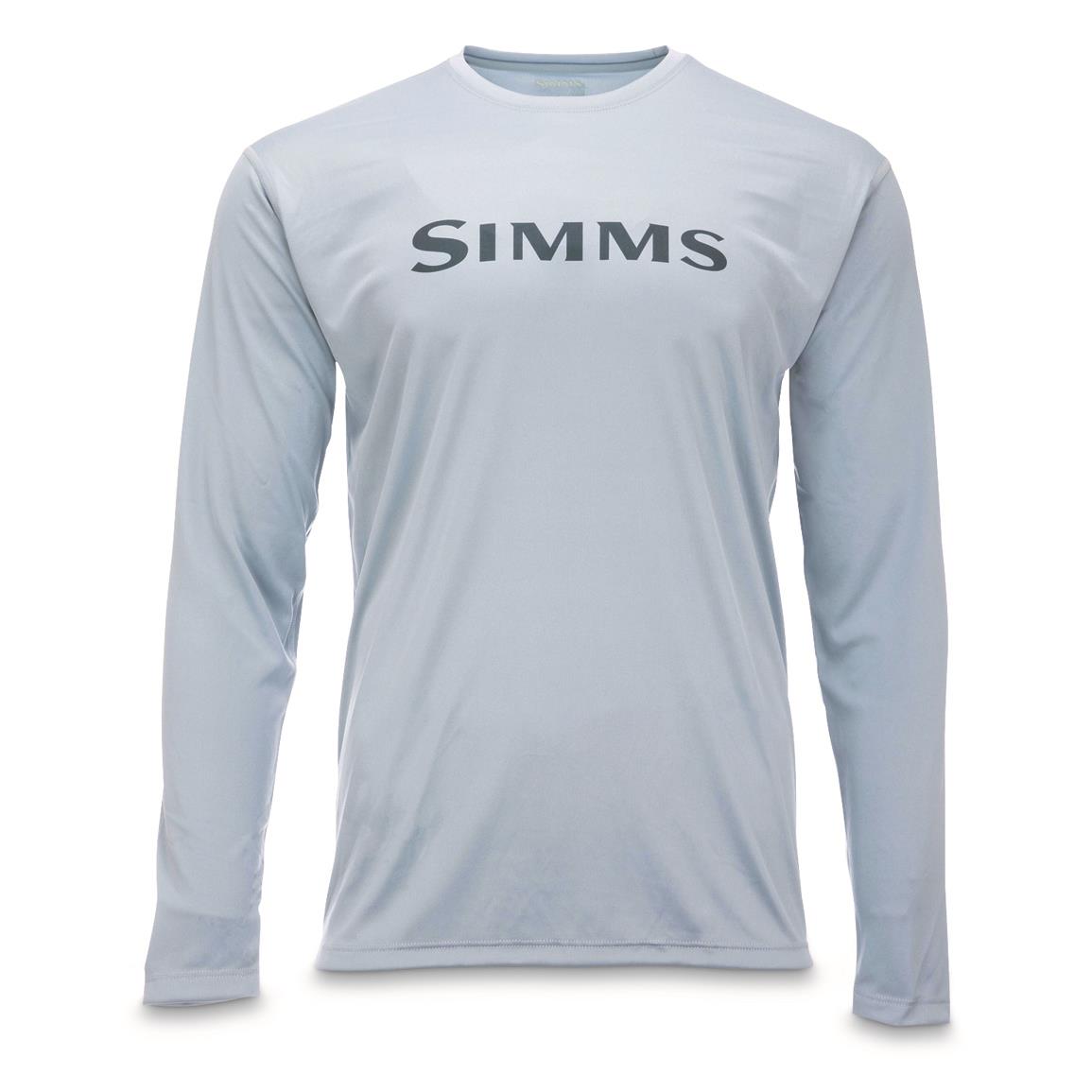 Simms Men's Tech Long-Sleeved Shirt, Steel Blue