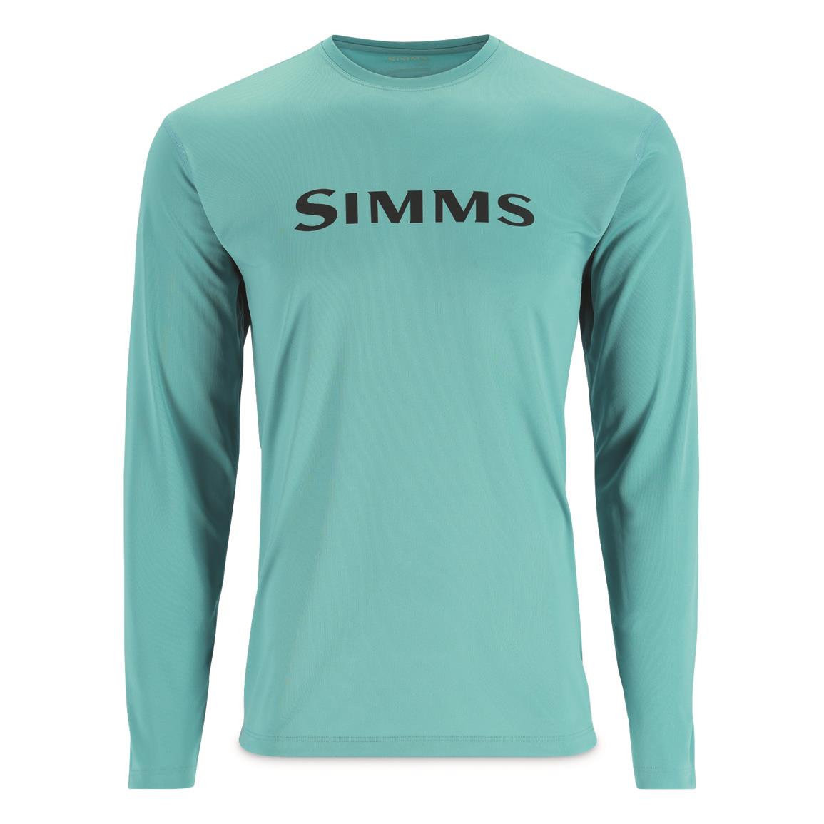 Simms Men's Tech Long-Sleeved Shirt, Gulf Blue