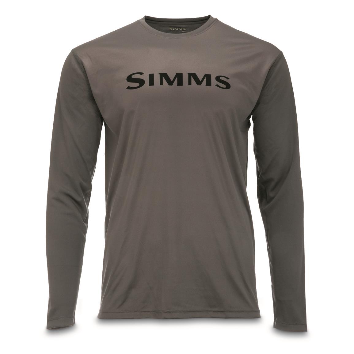 Simms Men's Tech Long-Sleeved Shirt, Steel
