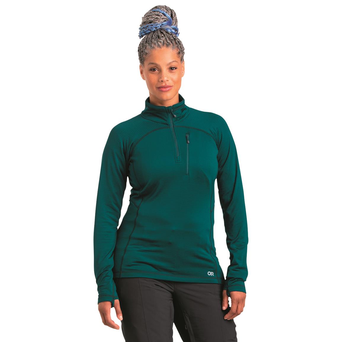 Outdoor Research Women's Vigor Quarter-zip Sweater, Treeline