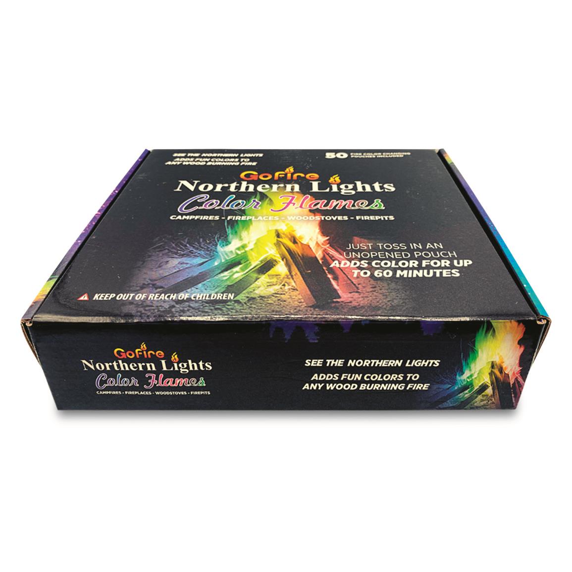 GoFire Northern Lights Color Flames, 50 Pack