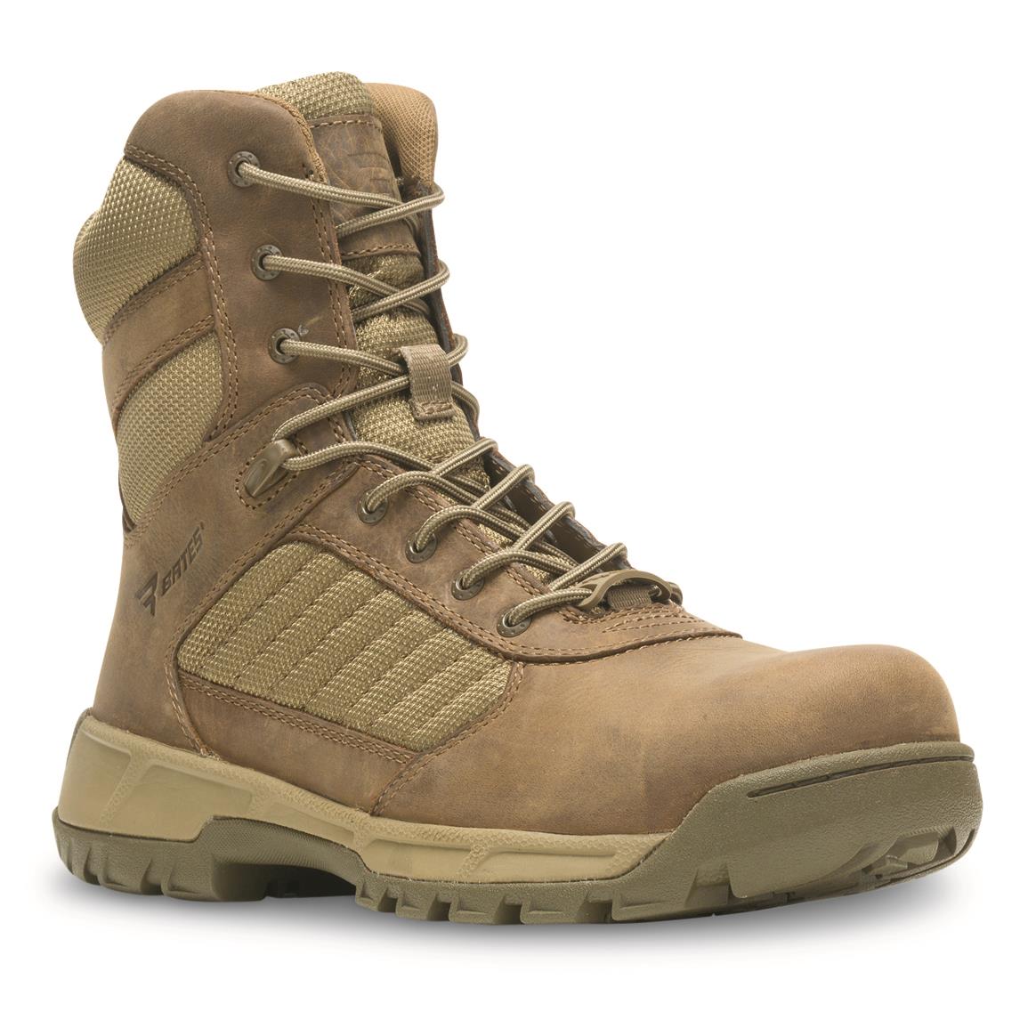 Bates Tactical Sport 2 Tall Side-Zip Composite Toe Tactical Boots, Coyote Brown