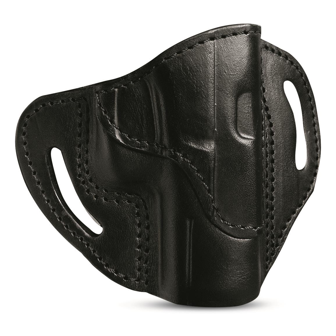 Tagua TX-Cannon Black Leather Multi-Fit OWB Holster, Smith & Wesson M&P Shield/M2.0 3" Barrel