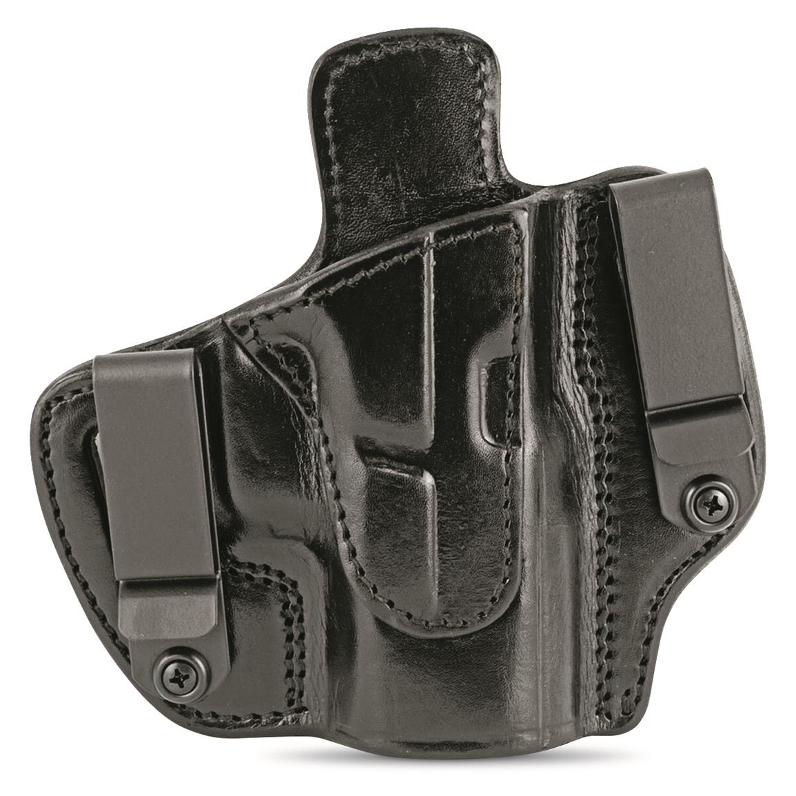 Tagua Crusader Black Leather OWB/IWB Holster, Full-Size 1911s