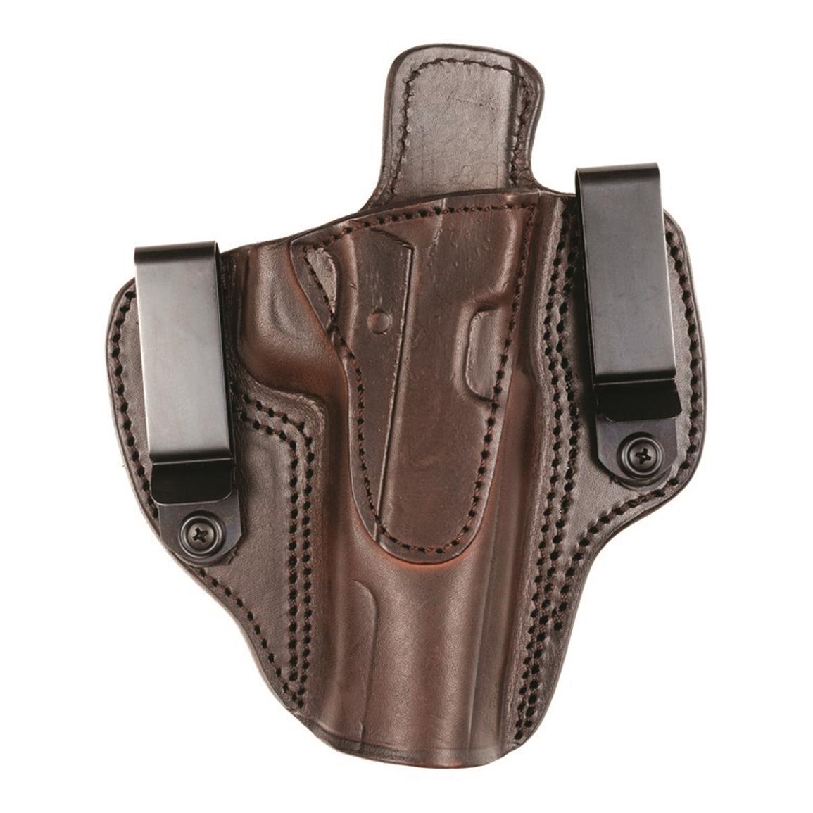 Tagua Crusader Brown Leather OWB/IWB Holster, Full-Size 1911s